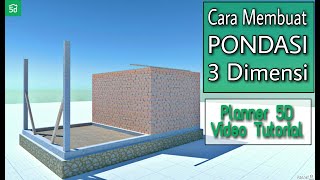 Cara Membuat Pondasi di Planner 5D  Tutorial Planner 5D [upl. by Anastasie]