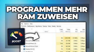 Programmen mehr RAM  Arbeitsspeicher zuweisen  Windows 10  11  PC Spiele schneller machen [upl. by Jews]