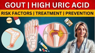 GOUT  TREATMENT  PROPHYLAXIS  RISK  SYMPTOMS  PATHOPHYSIOLOGY  URIC ACID [upl. by Annehsat646]