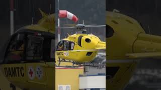 ÖAMTC rescue helicopter landing at Innsbruck Airport helicopter innsbruck innsbruckairport [upl. by Demahum]