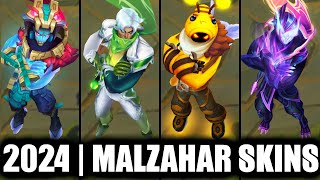 ALL MALZAHAR SKINS SPOTLIGHT 2024  League of Legends [upl. by Nuajed474]