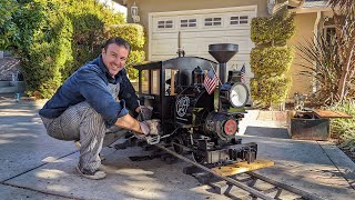 The Livi B Railroad  Tiny backyard railroad around a house [upl. by Lurline183]