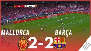 RCD MALLORCA vs FC BARCELONA 22 HIGHLIGHTS • Simulación amp Recreación de Video Juego [upl. by Nivlen338]