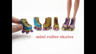 DIY Miniatures Doll Mini Roller Skates [upl. by Suhail]