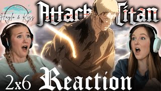 EXCUSE ME WHAT  ATTACK ON TITAN  Reaction 2X6 [upl. by Kiersten]