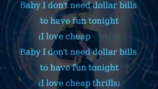 Sia Cheap thrills Official lyrics Clean and Clear version [upl. by Andrade]