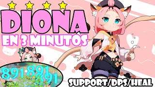 DIONA BUILD F2P DPSSUPPORT  Healer❄️ARTEFACTOS ARMAS🔥Guía completa build diona  Genshin Impact [upl. by Enilesoj]