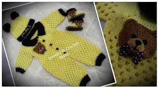 How To Crochet Newborn Romper part 1 [upl. by Kindig]