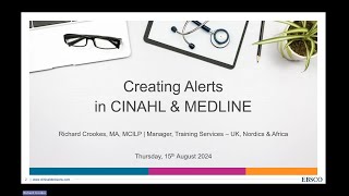 Creating Alerts in CINAHL and MEDLINE [upl. by Siblee]