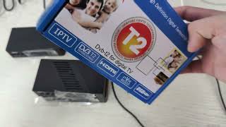 dvbt2c digital tv hd set top box hot sale indonesiamalaysia south africacolombiapanamadecoder [upl. by Kcirddehs]