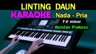 LINTING DAUN  KARAOKE Nada Pria  DJ Selow Full Bass [upl. by Latterll]