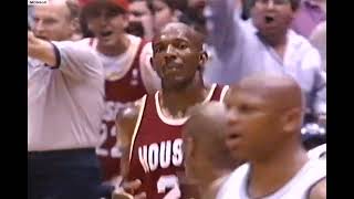 Clyde Drexlers Dunk Of The 1995 NBA Playoffs [upl. by Berlauda]