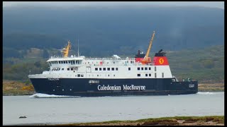 CalMac ferry MV Finlaggan out bound to Islay [upl. by Snebur]