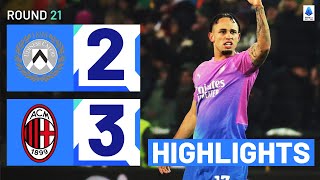 UDINESEMILAN 23  HIGHLIGHTS  Milan claim three points after wild game  Serie A 202324 [upl. by Lurleen]