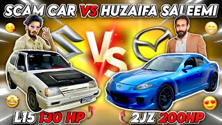 Scam Car VS Huzaifa Saleemis 2JZ RX8 🔥 Track Nights 🤩 TEAM4K [upl. by Rube216]