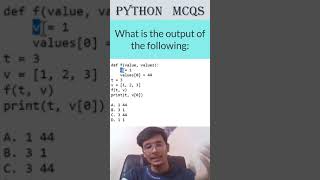 Quick Python MCQ Tutorial  Learn Python in a Minute infytqmcq infytq shorts python programming [upl. by Etiuqram224]