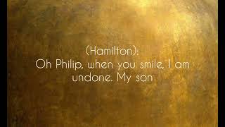 Dear Theodosia  Hamilton lyric video [upl. by Sivrad]