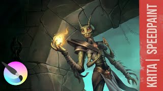 Entering the Dungeon  Character Design  Altaris RPG  Krita  Speedpaint  Digital Art [upl. by Vivien591]