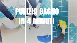 COME PULIRE IL BAGNO IN SOLI 4 MINUTI Pulizie di casa veloci [upl. by Butch]