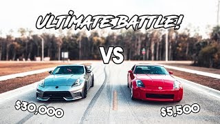 Nissan 370z Vs 350z True Comparison  Race  Rev Battle  Review [upl. by Odelet]