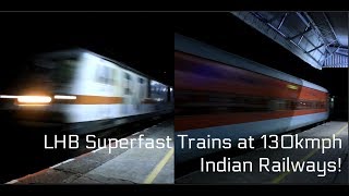 Speeding LHB Superfast Trains Action in New DelhiKanpur Section Indian Railways [upl. by Woolcott]