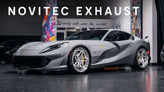 Nardo Grey 2018 Ferrari 812 Superfast on Anrky Wheels  Novitec Exhaust REVS [upl. by Akinit134]