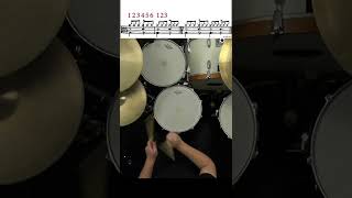 How to drum a 68 drumbeat shorts drums drumlesson [upl. by Favian]