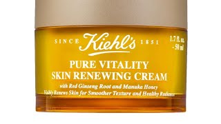 Kiehls 🍯🍯🐝 Pure Vitality Skin Renewing Cream Review [upl. by Averat988]