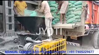 Manual Cement or Fly Ash Bag Feeding System By JYOTI 917405229677 [upl. by Helfant]