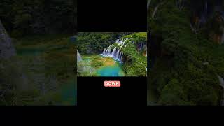 waterfall in Plitvice Lakes National Park in croatia a cascade of 16 lakes connected [upl. by Bonner]