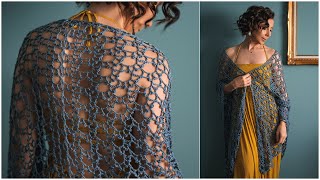 StepbyStep Instructions Crochet the Easy Beginner Friendly Dantelina Shawl [upl. by Nyleimaj588]