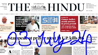 03 July 2024 The Hindu Newspaper Analysis [upl. by Wolbrom]