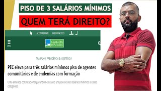 PISO DE 3 SALÁRIOS MÍNIMOS PARA ACS E ACE QUEM TERÁ DIREITO AO PISO [upl. by Norrek540]