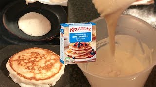 How to Make Krusteaz Buttermilk Pancakes From Start to Finish in 60 SECONDS [upl. by Kolnos882]