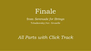 Finale from quotSerenade for Stringsquot  TchaikovskyArr Gruselle Play Along Track [upl. by Tamera836]