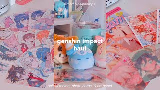 genshin impact haul  official merch photocards amp art prints [upl. by Penelope744]