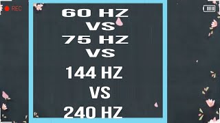 60hz vs 75hz vs 144hz vs 240hz Monitör Farkları 60hz vs 75hz vs 144hz vs 240hz monitor difference [upl. by Nomannic527]