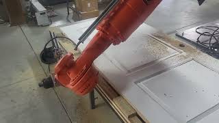 Kuka door milling test [upl. by Clementas]