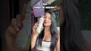 3 usos con vinagre de manzana🍎😱😍viralvideo tipsnaturales trucosdebelleza tips tipscabello [upl. by Atiloj]