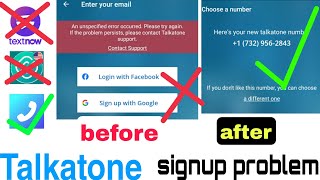 talkatone sign up problem 2022  talkatone an unusually high number of registration 🔥🔥🔥 [upl. by Assertal]