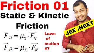 Class 11 chap 5  Friction Force 01 Static and Kinetic Friction  Friction IIT JEE  NEET [upl. by Chap]