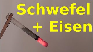 Chemische Reaktion von Eisen mit Schwefel [upl. by Abigail]