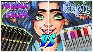 Copic Markers Vs Prismacolor Markers  Copic Vs Prismacolor  Marker Review [upl. by Kinsler61]