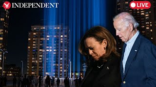 Live Biden and Harris attend 911 ceremony at World Trade Center site [upl. by Yenterb]