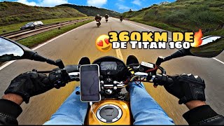 Primeira viagem na Titan 160 2022✅  consumo na estrada [upl. by Apollus]