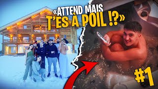 Inoxtag saute dans la piscine habillé à peine arrivé au Chalet des Croûtons  1 [upl. by Vod]