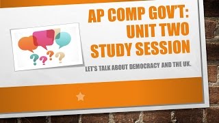 AP Comparative Government Unit Two Study Session [upl. by Naujud]