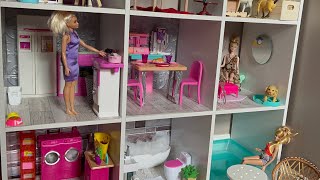 DECORANDO LA NUEVA MANSIÓN DE 6 NIVELES DE BARBIE HACIENDO LA CASA DE MIS SUEÑOS DE BARBIE DOLL [upl. by Aneral]