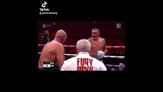 USYK HURTS TYSON FURY IN THE 9TH ROUND [upl. by Orbadiah]