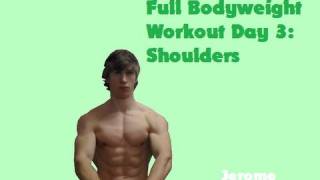 Full Bodyweight Workout Day 3 SHOULDERS [upl. by Ennaeiluj]